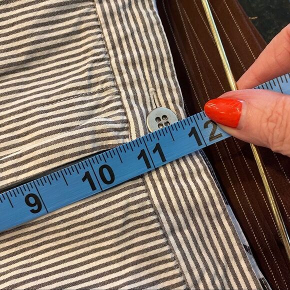 Chicos Seersucker Capris Baggy Cotton-Spandex Pockets Elastic Waist size 3 (XL) - Picture 8 of 11